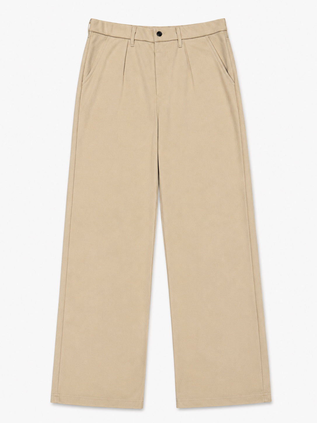 Beige Interlock Straight Fit Pants - Men - Men