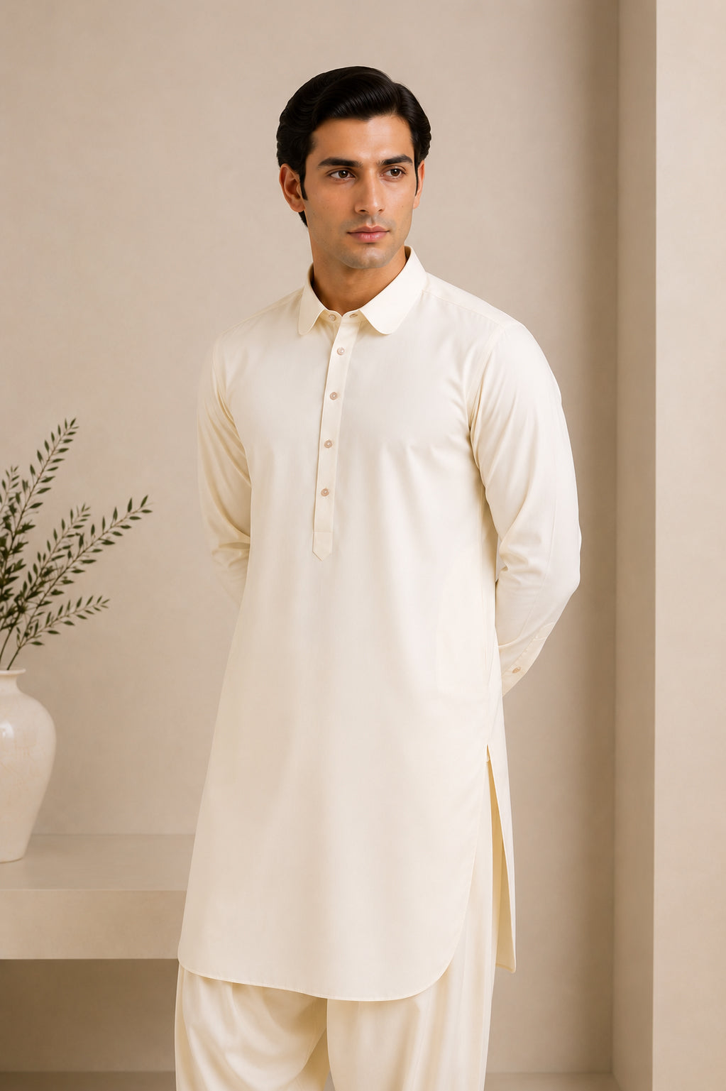 Bosky French Collar Kameez Shalwar - Men - Men