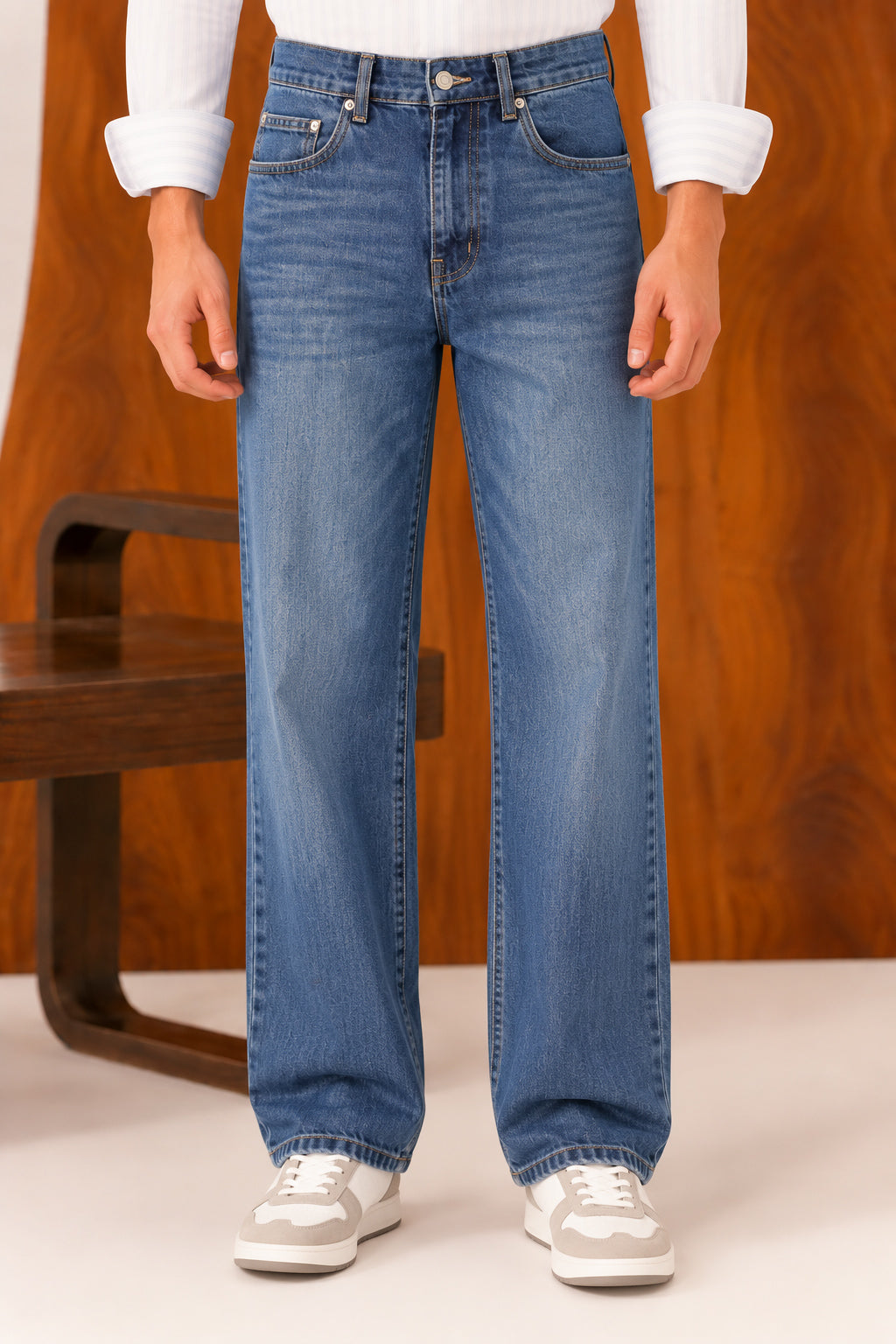 Indigo Blue Straight Fit Denim - Men