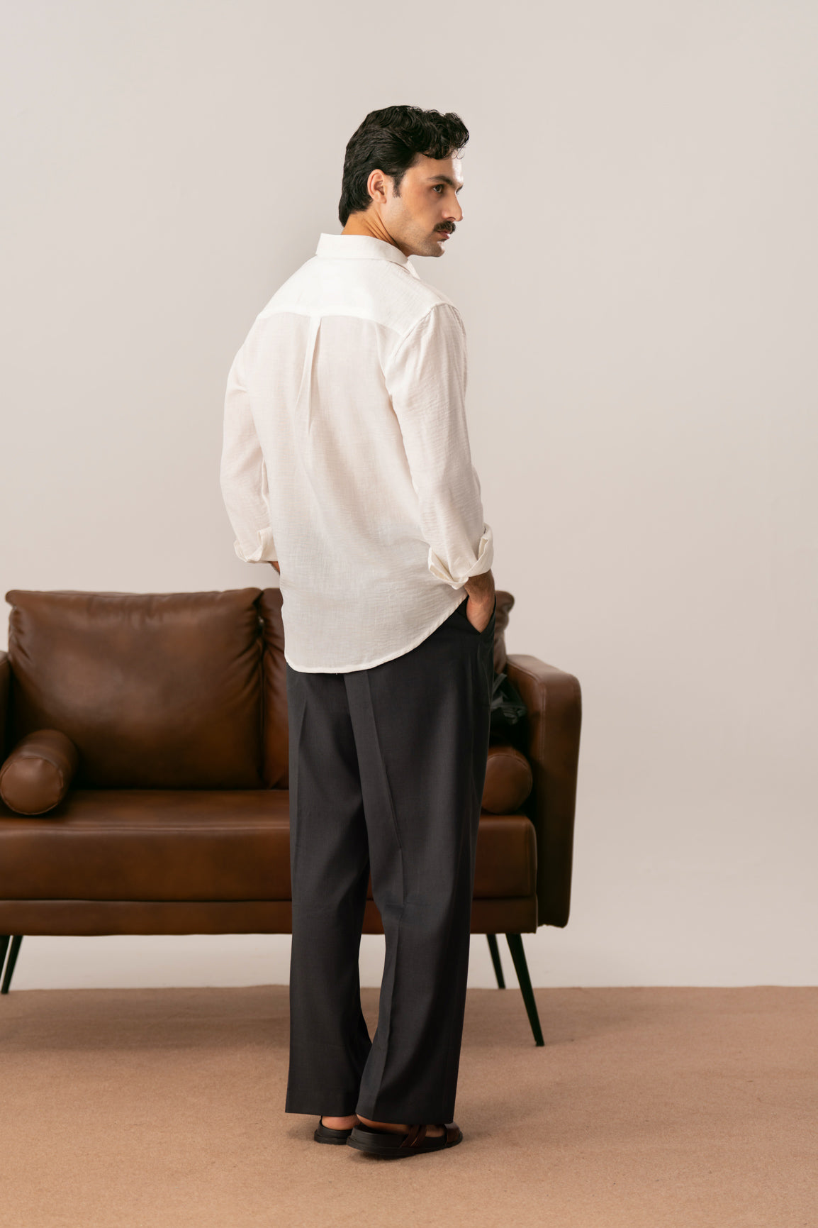 Alba White Casual Shirt - Men