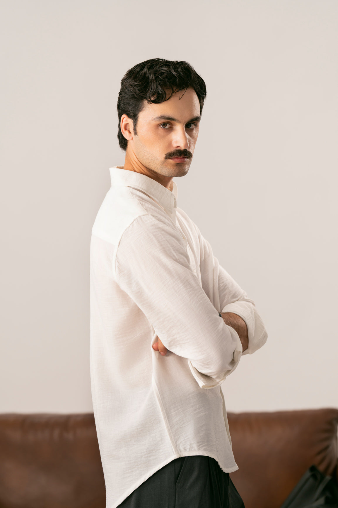 Alba White Casual Shirt - Men