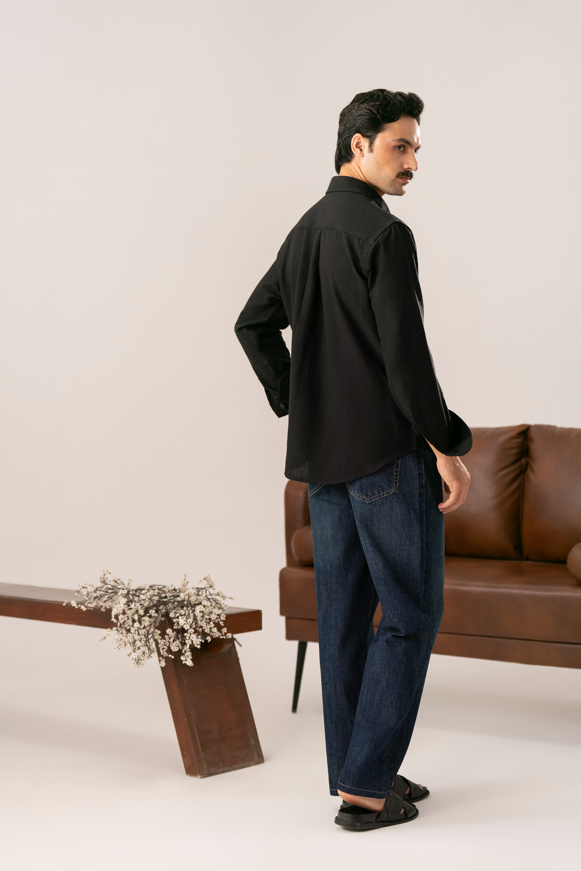 Noir Black Casual Shirt - Men