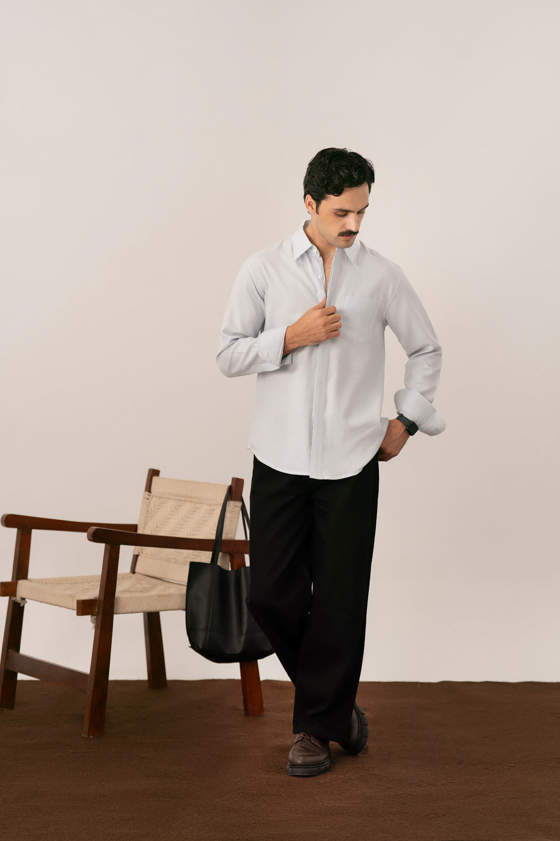 Powder Blue Casual Shirt - Men