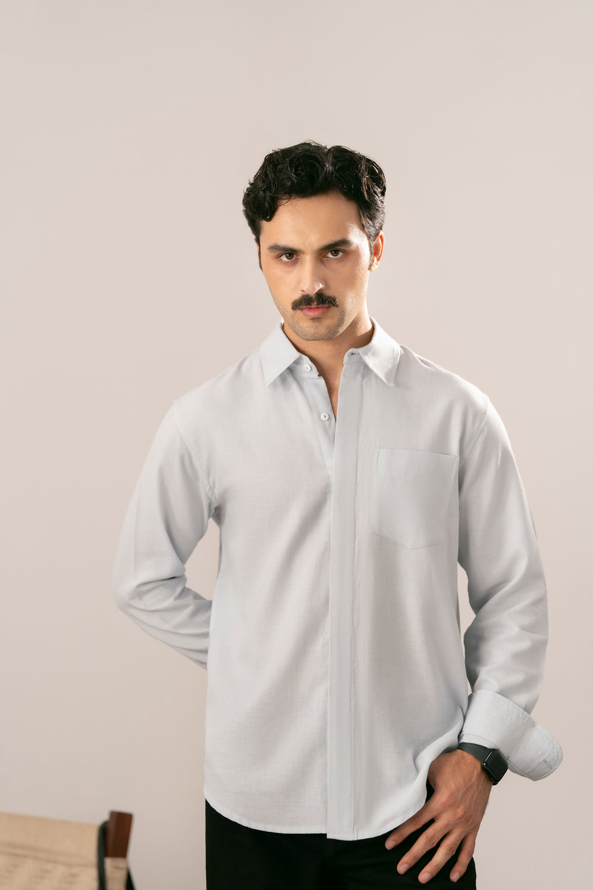 Powder Blue Casual Shirt - Men