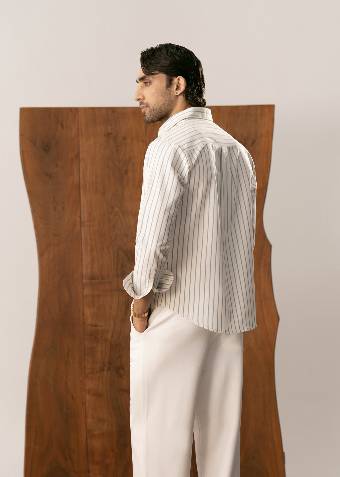 Riviera Blue Wide Stripe Casual Shirt - Men