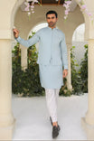 Sky Blue Kurta Trouser with Waistcoat - Men - 3PC