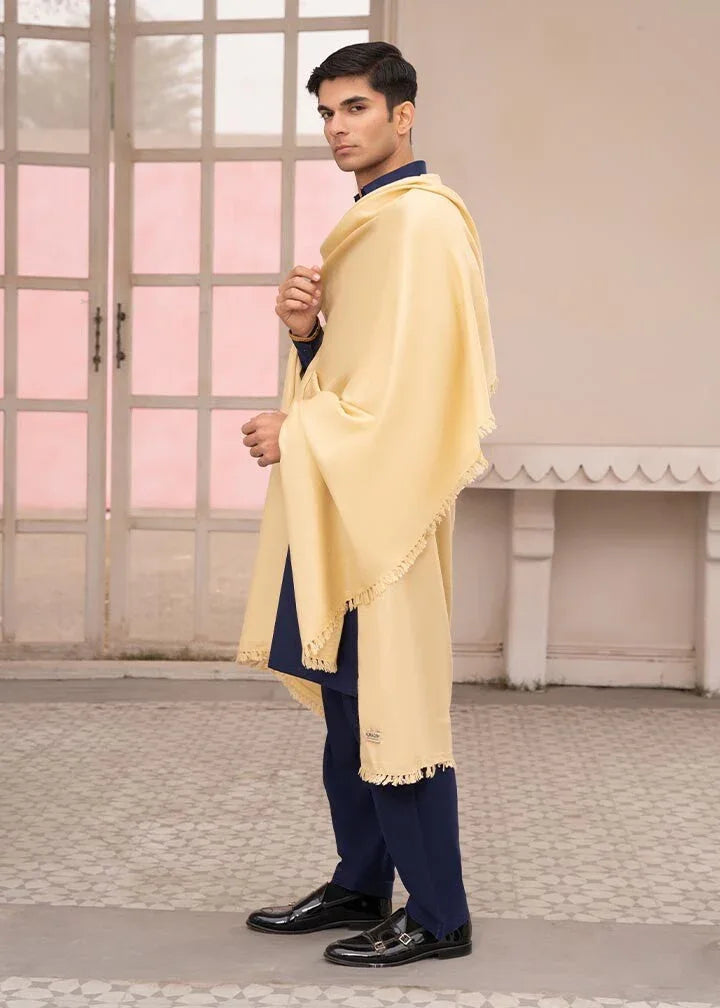 Cream Wool Shawl - Men - Muraqsh -- Menswear