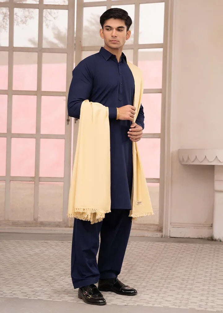 Cream Wool Shawl - Men - Muraqsh -- Menswear