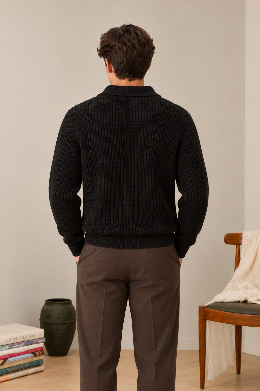Black Button Down Cardigan