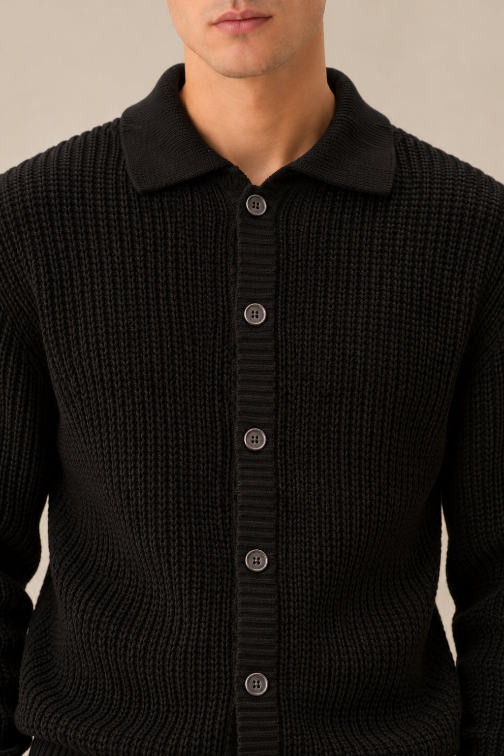 Black Button Down Cardigan