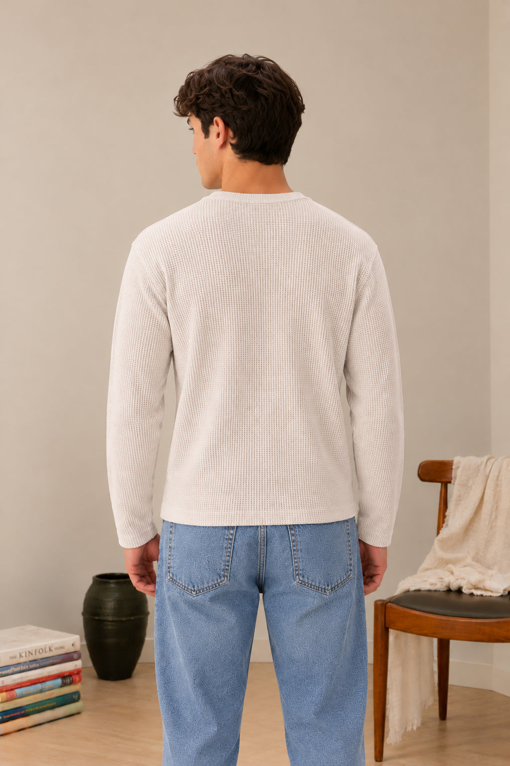Off White Waffle Knit Tee