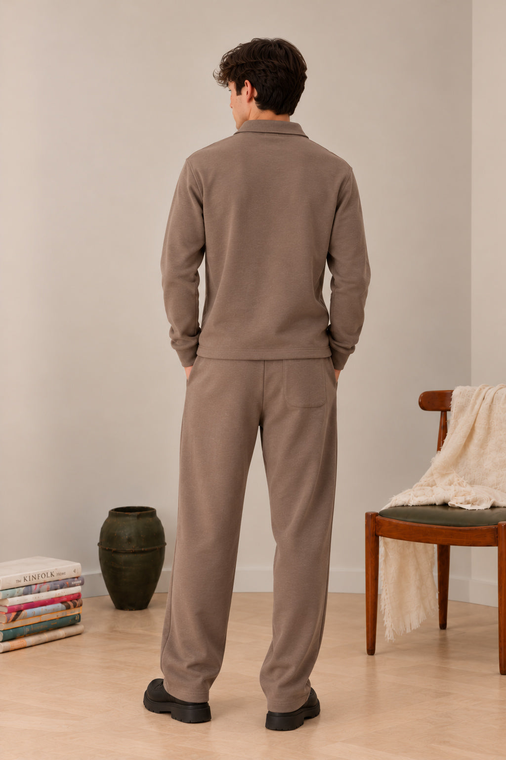 Light Brown Interlock Co-ord Set