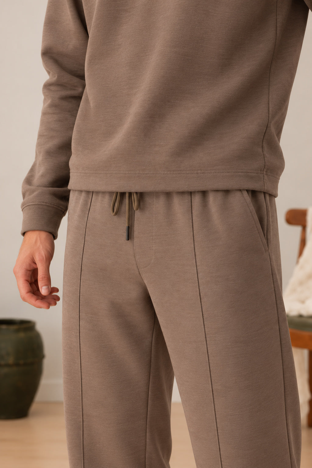Light Brown Interlock Co-ord Set
