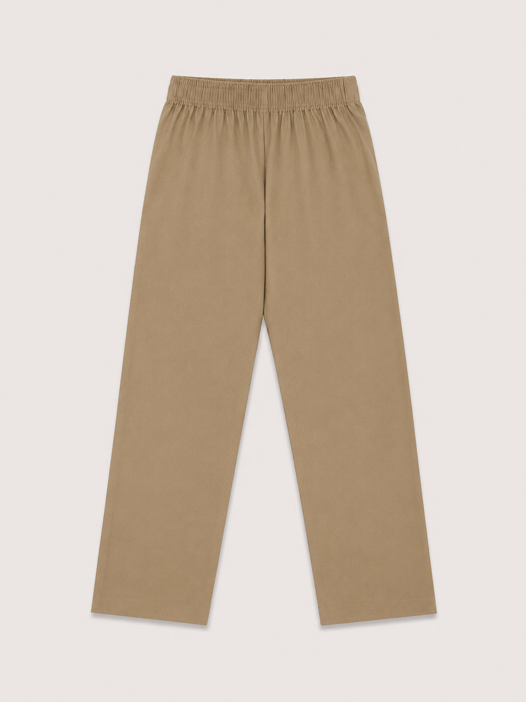 Sand Beige Blended Kurta Trouser - Kids