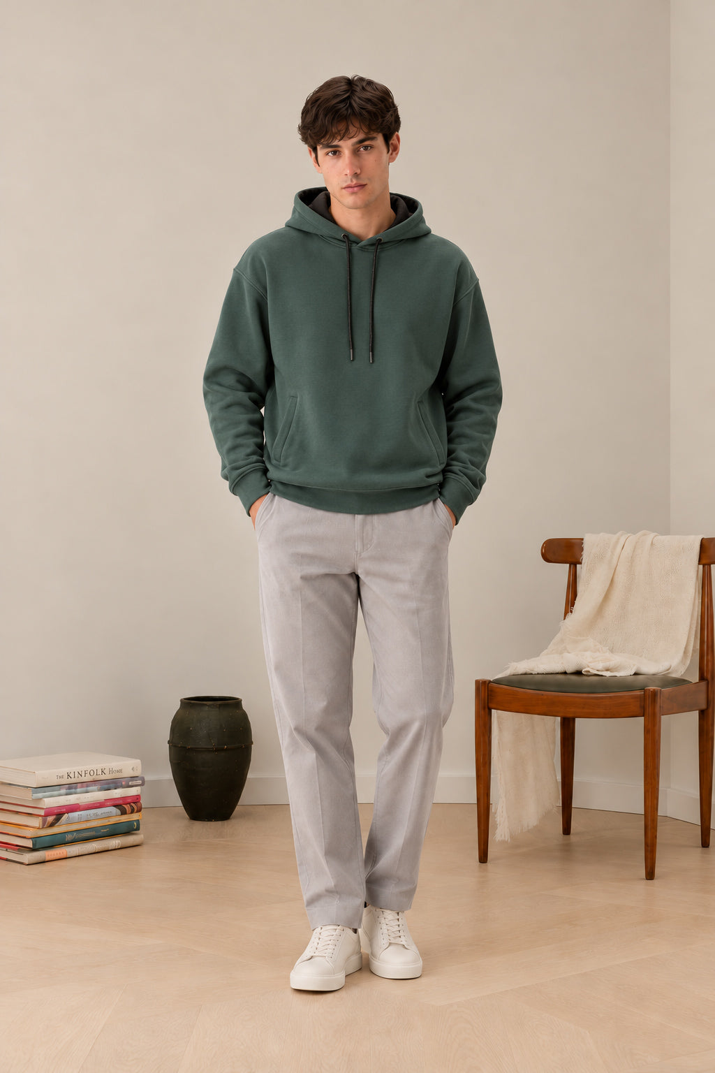Dark Green Interlock Hoodie