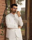 Off White Waistcoat with off white Kurta Trouser for Men