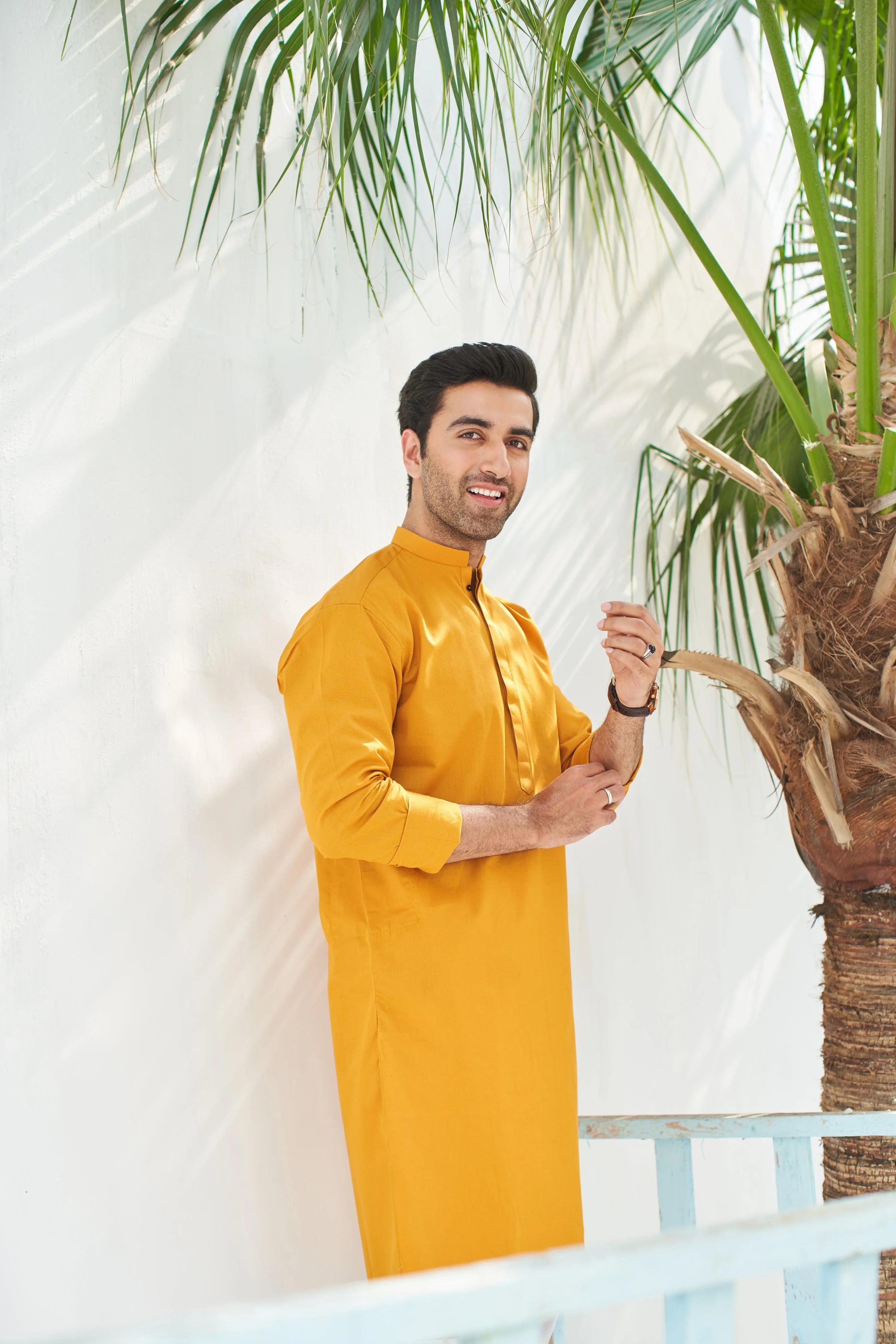 Mustard Cotton Kurta - MuraqshMuraqsh