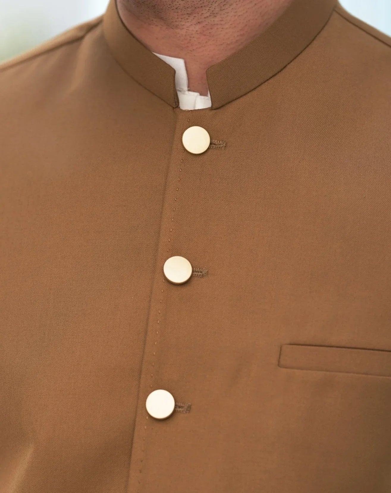 Camel brown waistcoat for men