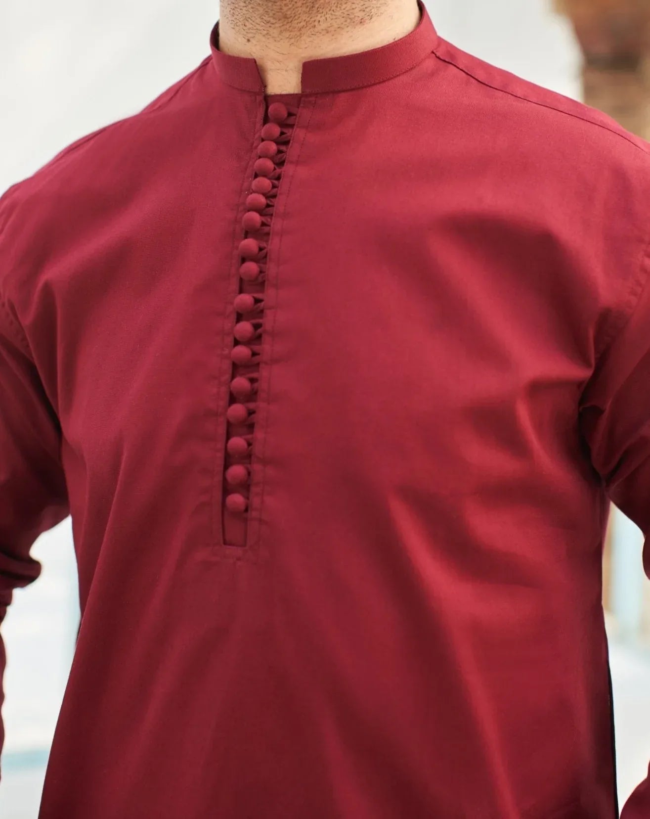 Maroon Cotton Kurta - MuraqshMuraqsh