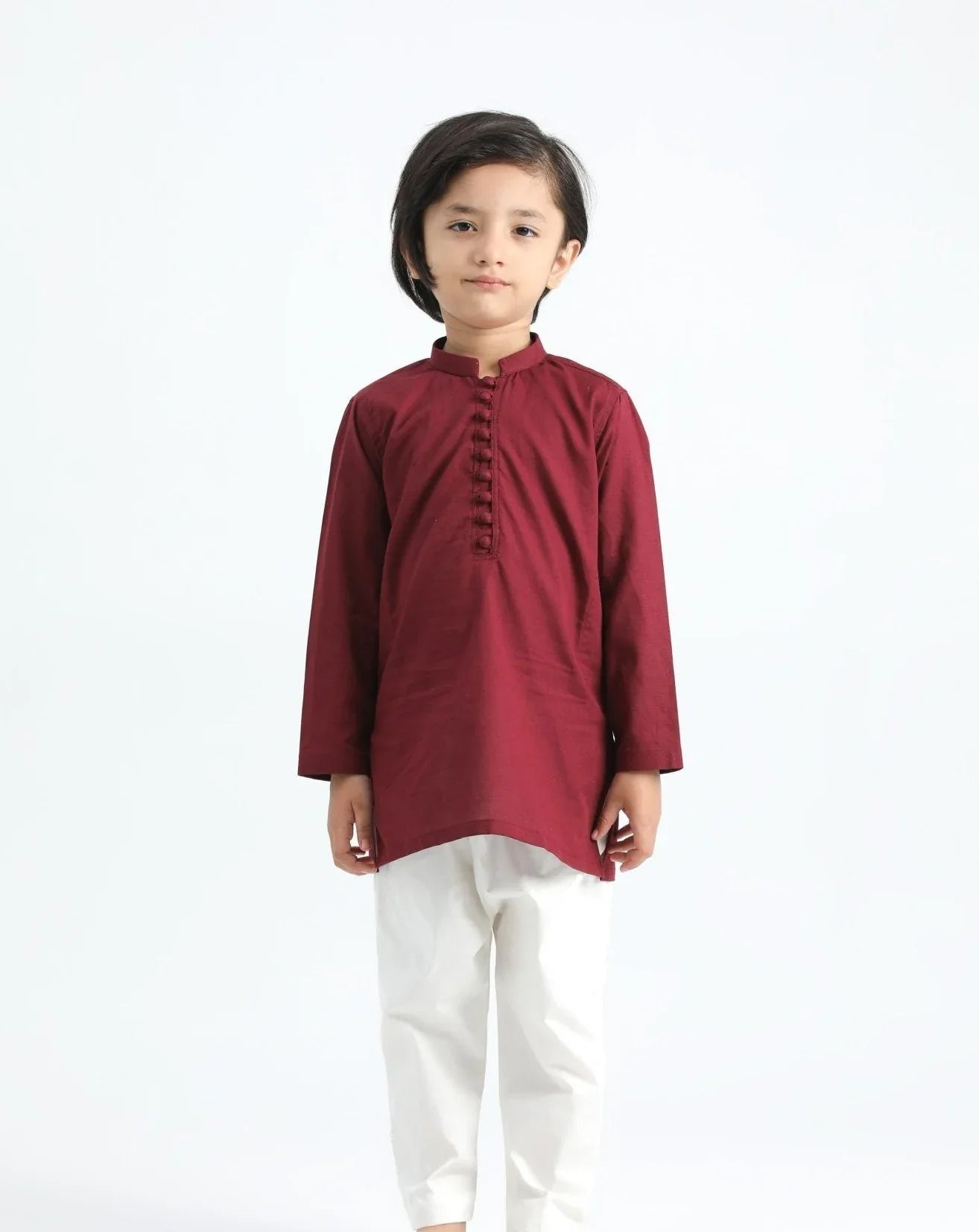 Maroon Cotton Kurta Trouser - MuraqshMuraqsh Man