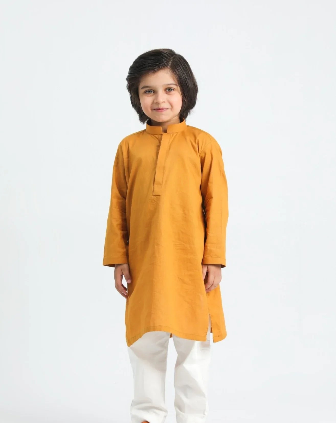 Mustard Cotton Kurta Trouser - MuraqshMuraqsh Man