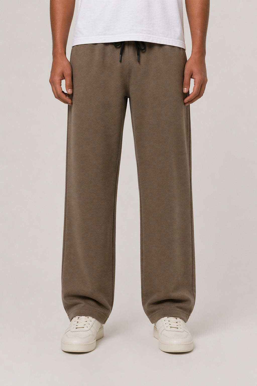 Brown Interlock Straight Fit Trouser  - Men - Men