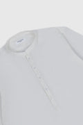 Off White Cotton Embroidered Kurta Trouser - Kids