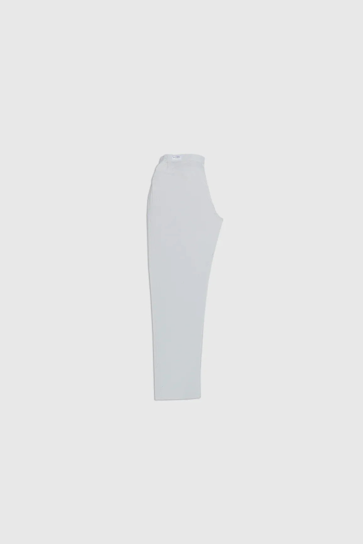 An off white cotton embroidered kurta trouser for kids, with button-down front and full sleeves.