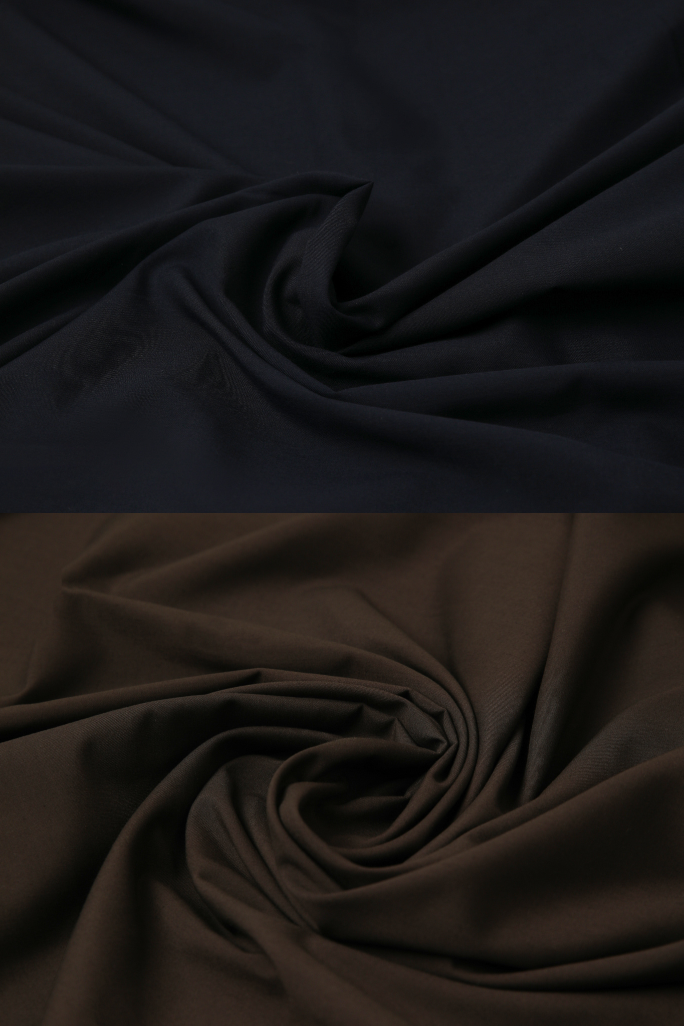 Pack of 2 Unstitched Blended Suits - Navy Blue & Dark Brown