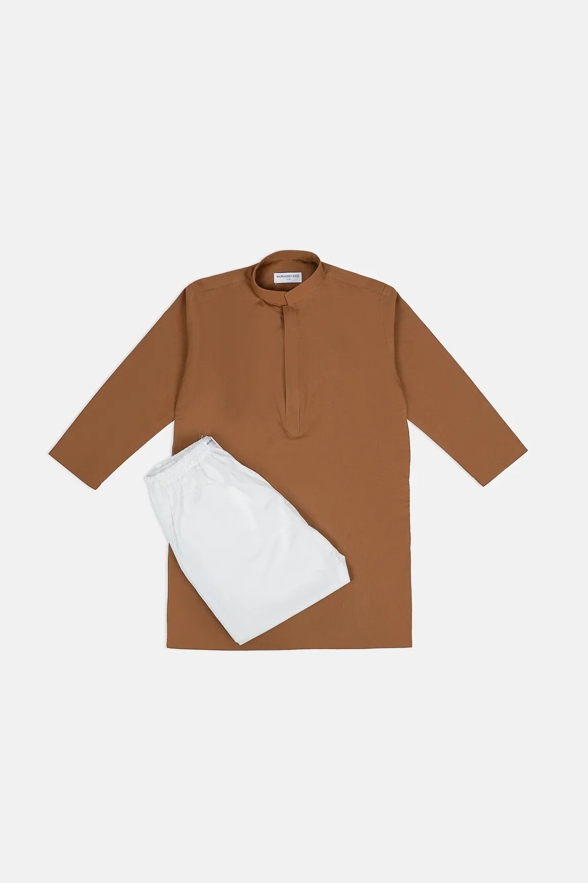 Camel Cotton Kurta Trouser - Kids - Muraqsh -- Kidswear