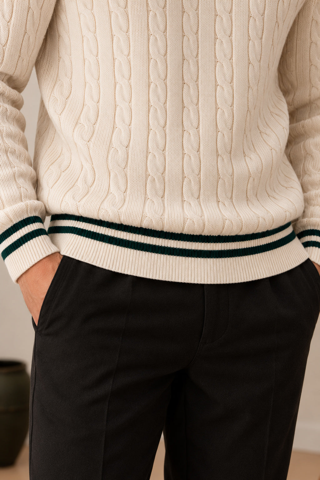 Off White Baseball Sweater - Men