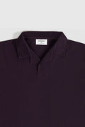 Deep Burgundy Waffle Revere Polo - Men