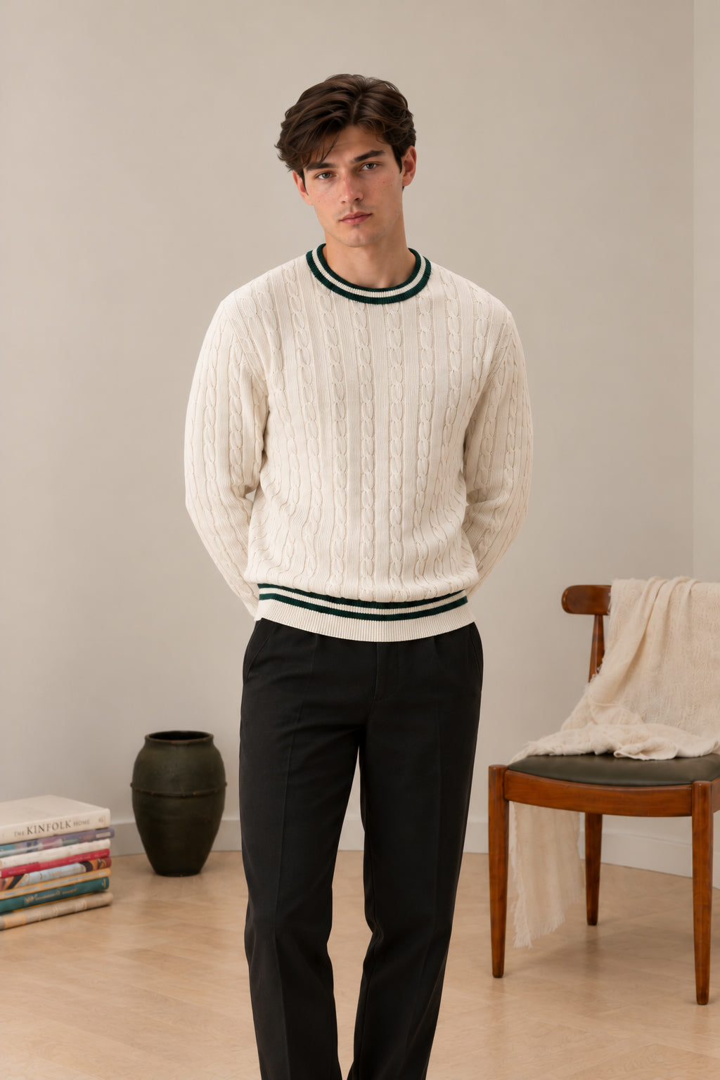 Off White Baseball Sweater - Men