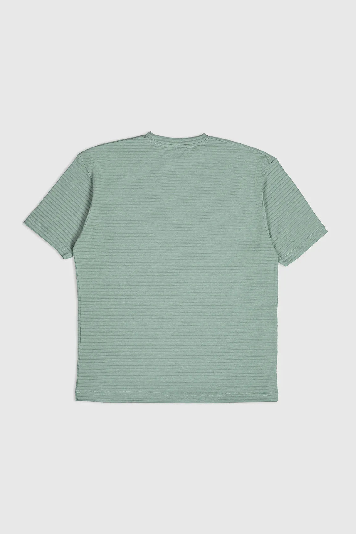 Sage Green Textured Oversized Tee - Men - Muraqsh -- Men Western
