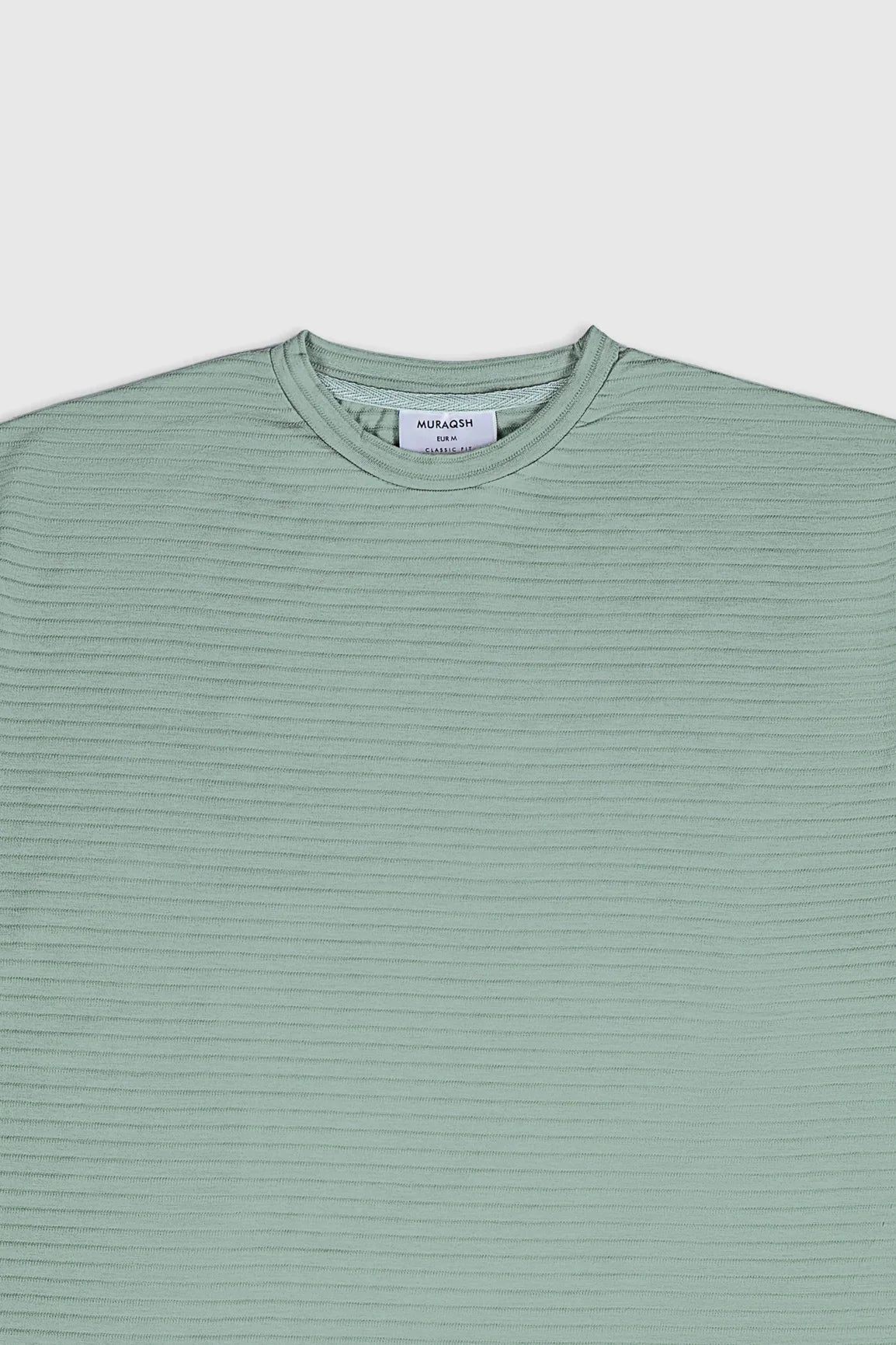 Sage Green Textured Oversized Tee - Men - Muraqsh -- Men Western