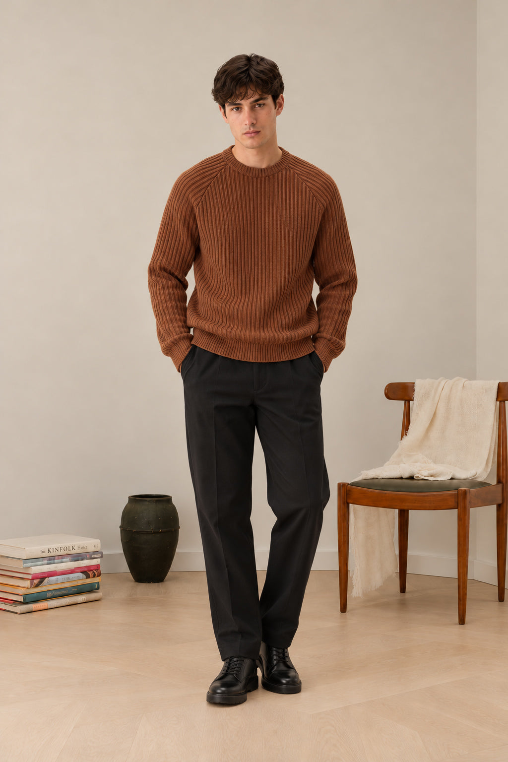 Brown Raglan Sweater