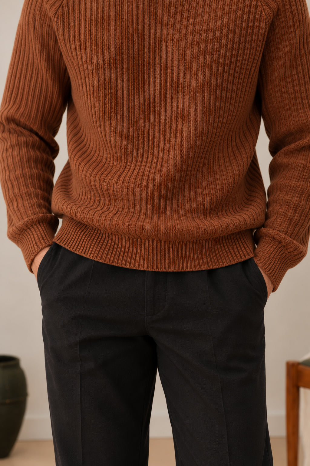Brown Raglan Sweater