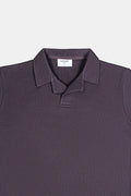 Dark Brown Waffle Revere Polo - Men