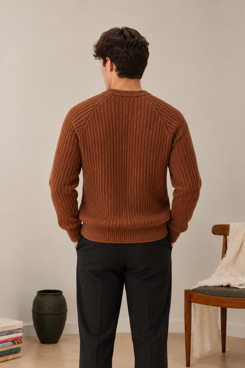 Brown Raglan Sweater