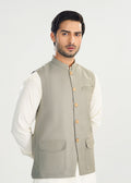 Sand Grey Suiting Waistcoat - A-Line Cut - Men