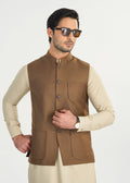 Light Brown Suiting Waistcoat - A-Line Cut - Men