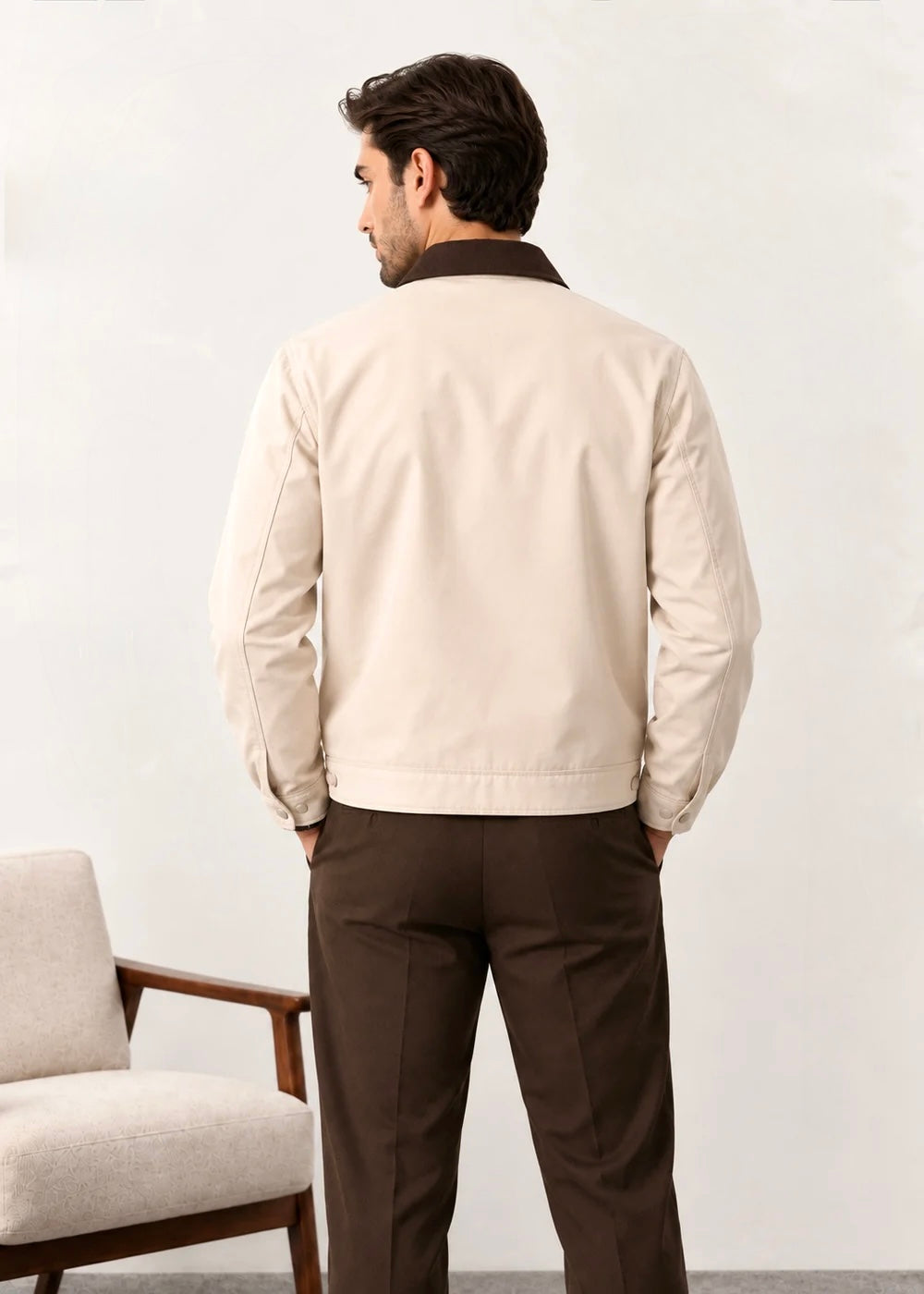 Brown Corduroy Collar Field Jacket