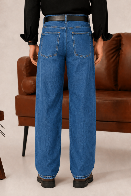 Indigo Blue Straight Fit Denim