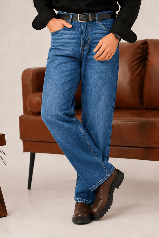 Indigo Blue Straight Fit Denim