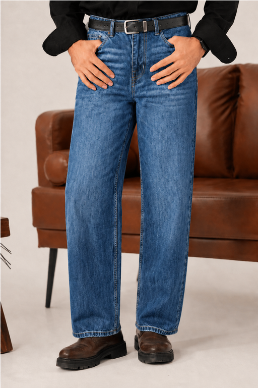 Indigo Blue Straight Fit Denim