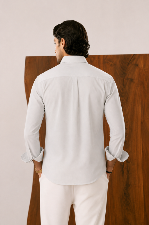 Aero Blue Pinstripe Casual Shirt - Men