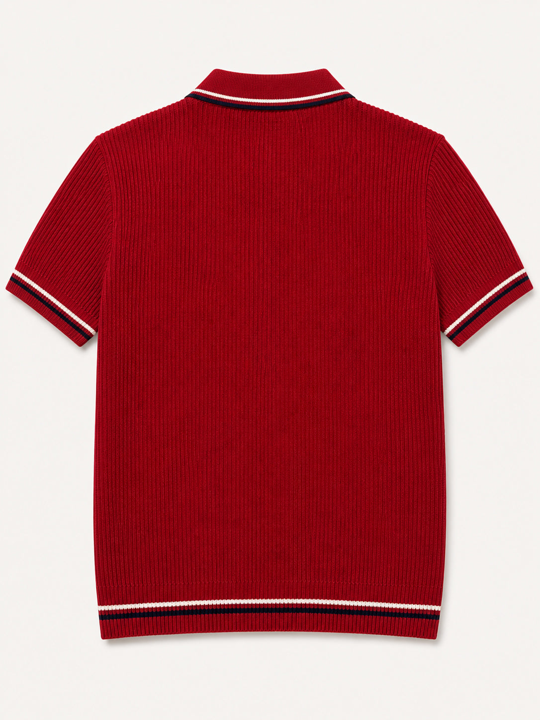 Crimson Riviera Knit Zip Knit Polo - Men