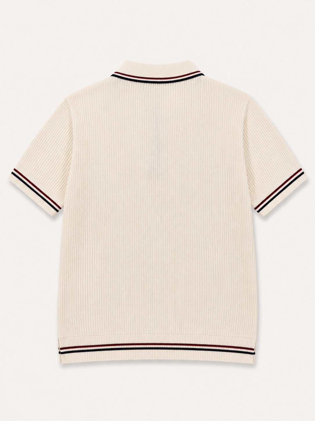 Ecru Riviera Zip Knit Polo - Men