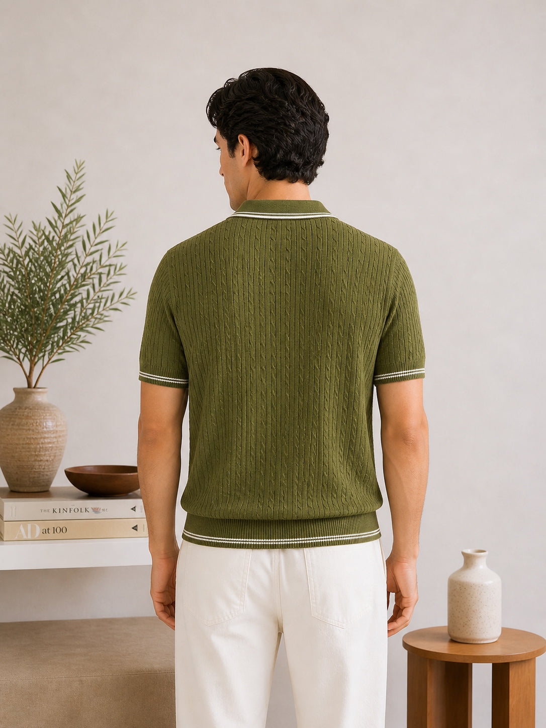 Moss Riviera Zip Knit Polo - Men