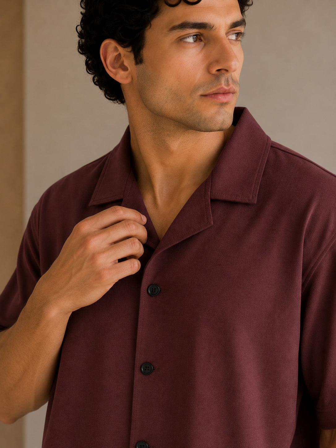 Dark Plum Jersey Coord Set - 2PC - Men - Men
